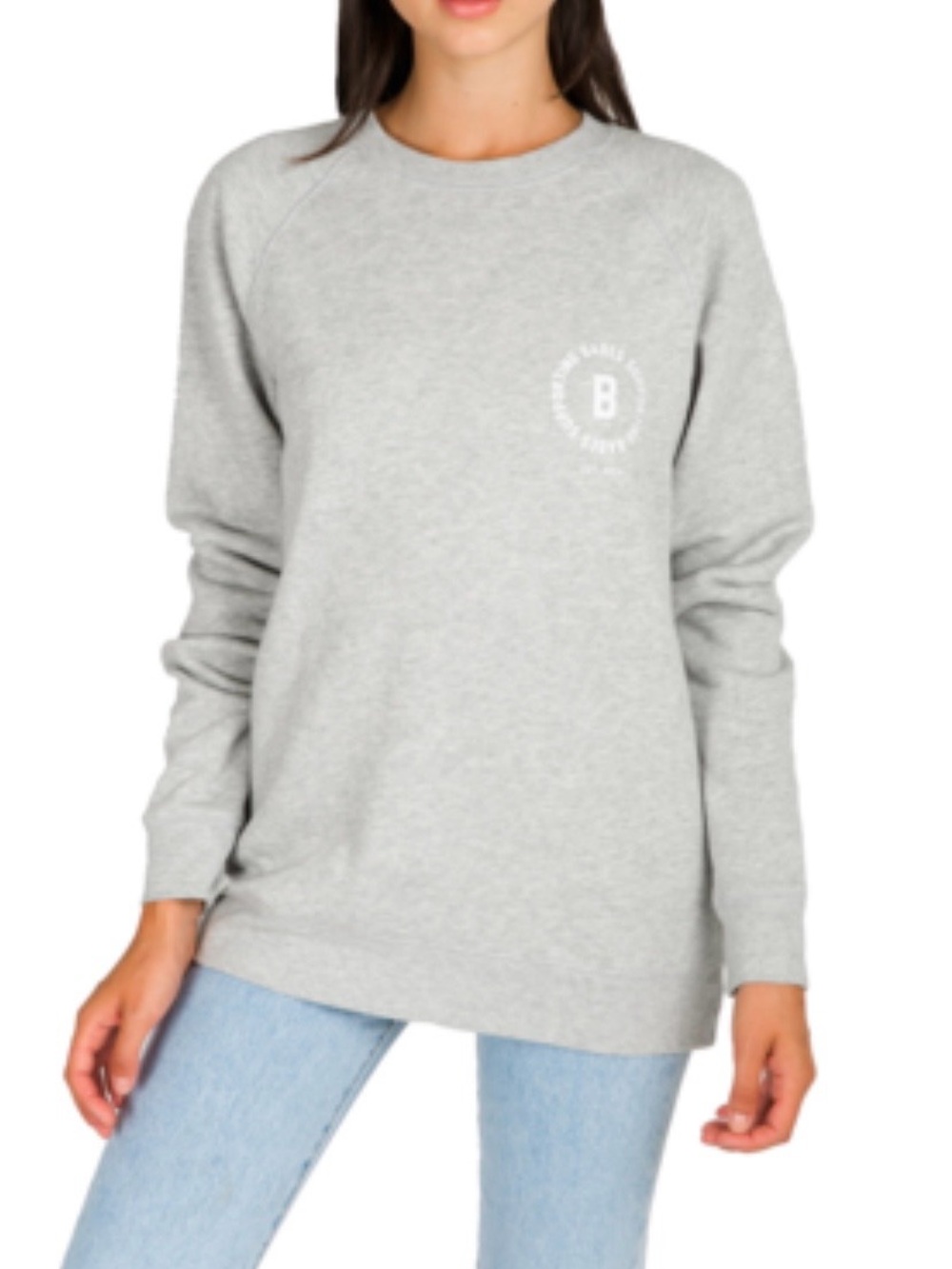 Brunette the Label Babes Supporting Babes Crest Crewneck — Size S/M Black